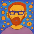 Ginger haired man with glasses, Atmospheric, Hallucinogenic, Funk Art