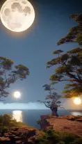 moonrise over the equator, Highly Detailed, Intricate, Cinematic Lighting, Unreal Engine, Radiant, Fantasy