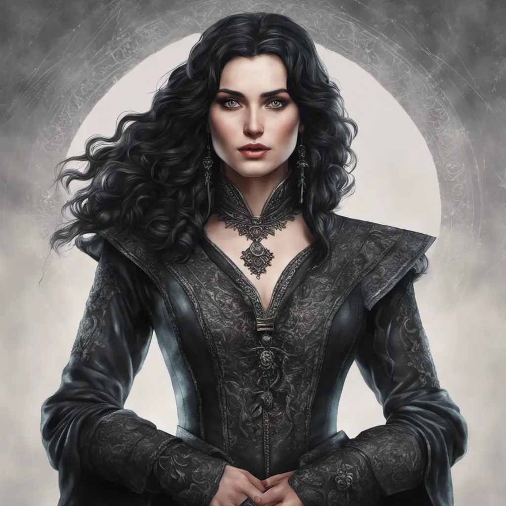 Alluring highly detailed matte portrait of a beautiful Yennefer in the style of Stefan Kostic, 8k, High Definition, Highly Detailed, Intricate, Half Body, Realistic, Sharp Focus, Fantasy, Elegant