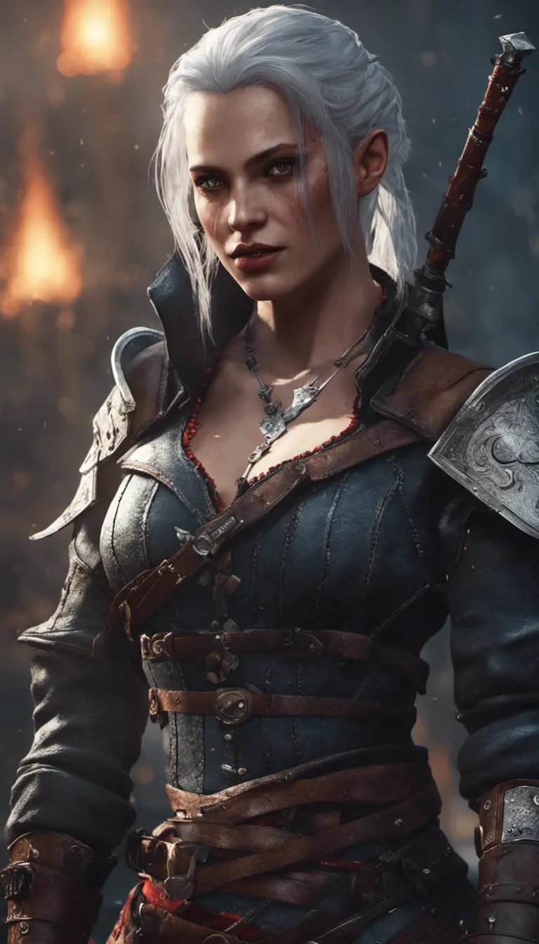 Female rouge assassin in The Witcher 3 Style, 4k, Highly Detailed, Beautiful, Cinematic Lighting, Sharp Focus, Volumetric Lighting, Closeup Portrait, Concept Art