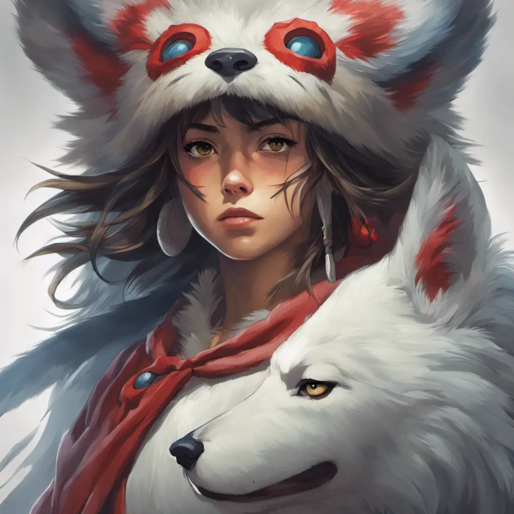 portrait of princess mononoke, 4k, 4k resolution, 8k, Hyper Detailed, Anime by Stanley Artgerm Lau