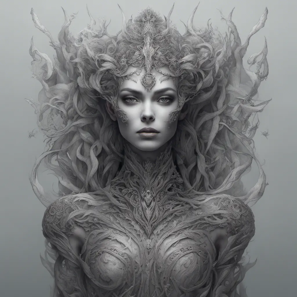 Alluring highly detailed matte portrait of a beautiful wraith in the style of Stefan Kostic, 8k, High Definition, Highly Detailed, Intricate, Half Body, Realistic, Sharp Focus, Fantasy, Elegant