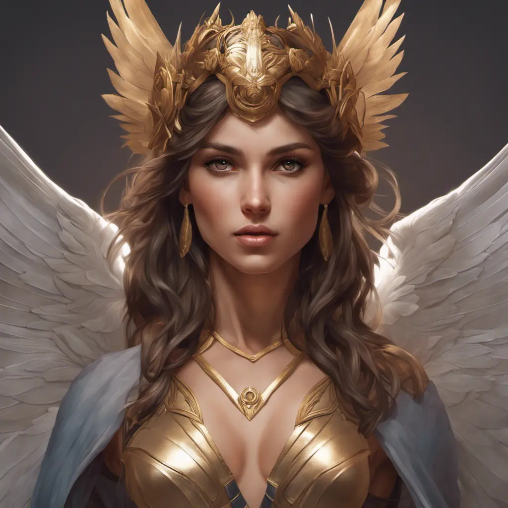 Alluring matte portrait of a beautiful Kassandra with wings, 8k, Highly Detailed, Intricate, Half Body, Realistic, Sharp Focus, Volumetric Lighting, Fantasy, Elegant by Stanley Artgerm Lau, Alphonse Mucha, WLOP