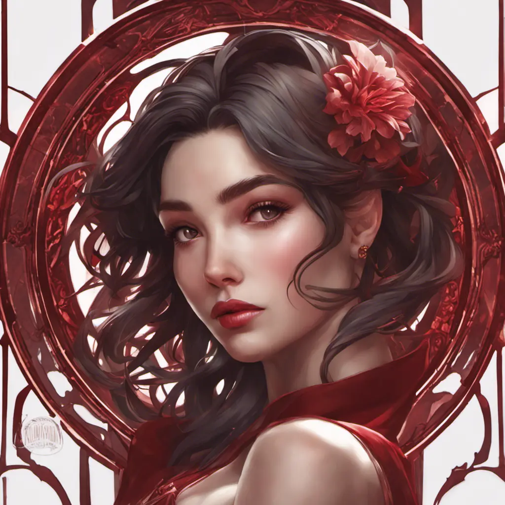 Alluring matte portrait of the beautiful Fiora in dark red, 8k, Highly Detailed, Intricate, Realistic, Sharp Focus, Volumetric Lighting, Fantasy, Elegant by Stanley Artgerm Lau, Alphonse Mucha, WLOP, Stefan Kostic