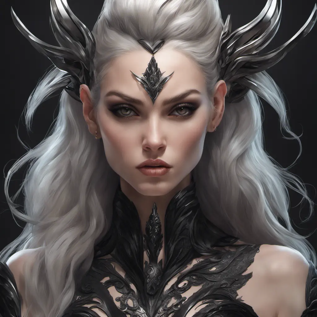 Alluring matte portrait of a fierce beautiful Lyx in black, 8k, Highly Detailed, Intricate, Half Body, Realistic, Sharp Focus, Volumetric Lighting, Fantasy, Elegant by Stanley Artgerm Lau, WLOP, Stefan Kostic