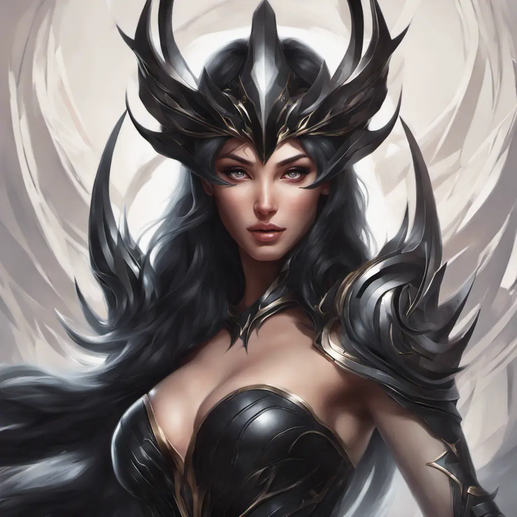 Alluring matte portrait of a fierce beautiful Irelia in black, 8k, Highly Detailed, Intricate, Half Body, Realistic, Sharp Focus, Volumetric Lighting, Fantasy, Elegant by Stanley Artgerm Lau, WLOP, Stefan Kostic