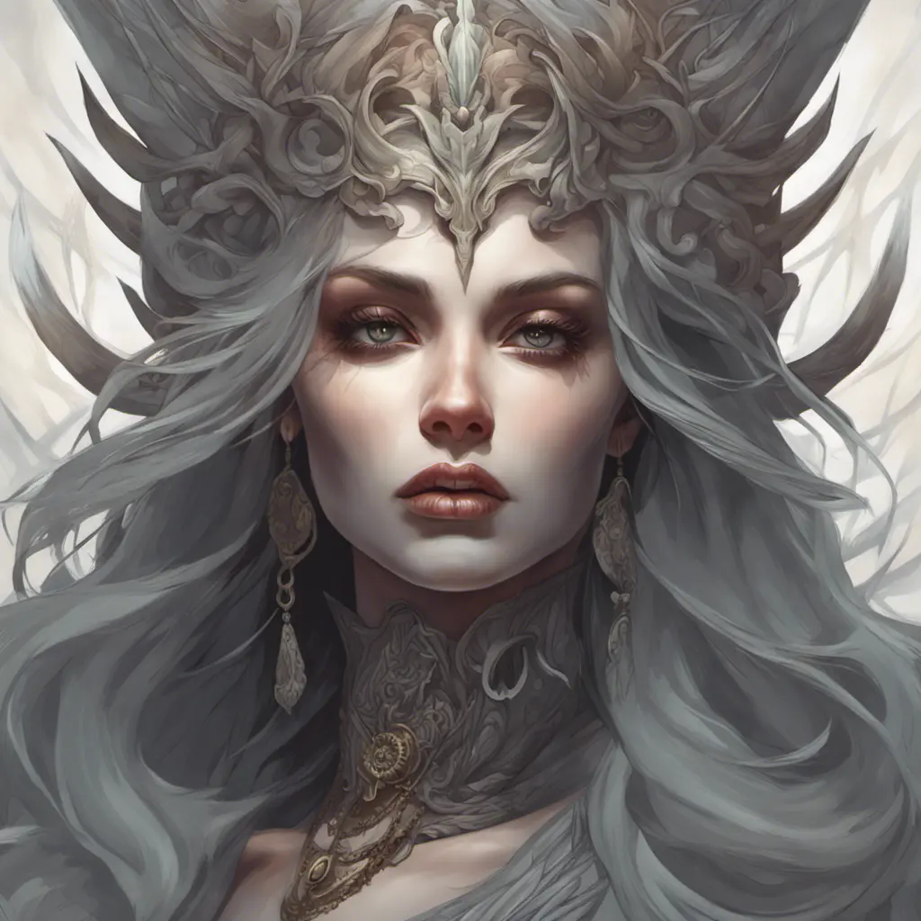 Alluring matte portrait of a beautiful Goddess of Death Hel, 4k, Highly Detailed, Hyper Detailed, Powerful, Artstation, Vintage Illustration, Digital Painting, Sharp Focus, Smooth, Concept Art by Stanley Artgerm Lau, Alphonse Mucha, Greg Rutkowski