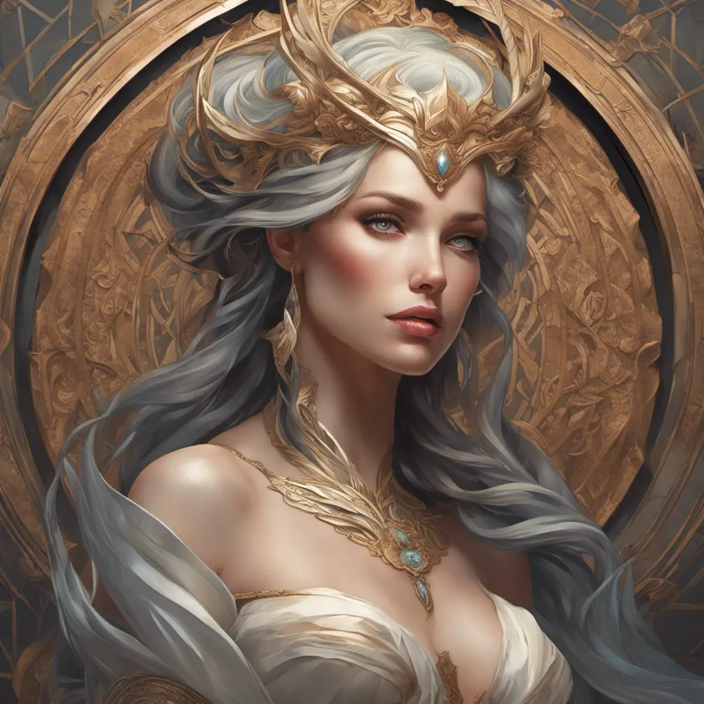 Alluring matte portrait of the beautiful goddess Ker in the style of Stefan Kostic, 8k, Highly Detailed, Intricate, Realistic, Sharp Focus, Volumetric Lighting, Fantasy, Elegant by Stanley Artgerm Lau, Alphonse Mucha, WLOP