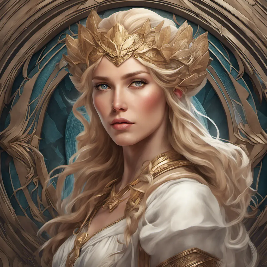 Alluring matte portrait of the beautiful norse goddess Freyja in the style of Stefan Kostic, 8k, Highly Detailed, Intricate, Realistic, Sharp Focus, Volumetric Lighting, Fantasy, Elegant by Stanley Artgerm Lau, Alphonse Mucha, WLOP