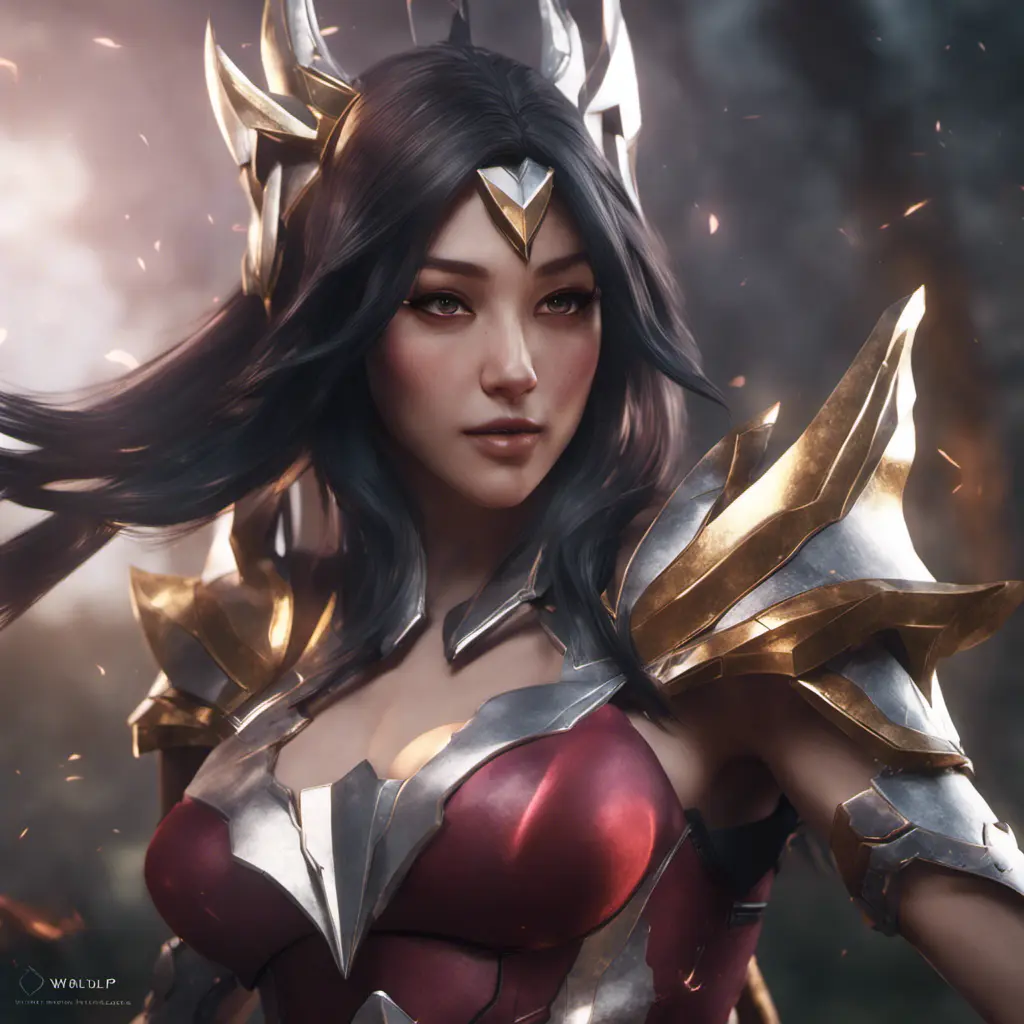 Irelia from League of Legends, 8k, Highly Detailed, Alluring, Photo Realistic, Sharp Focus, Octane Render, Unreal Engine, Volumetric Lighting by WLOP