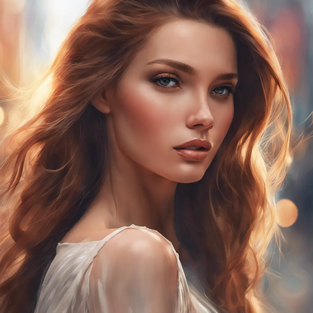 Closeup of a gorgeous female model in the style of stefan kostic, 8k, High Definition, Digital Illustration, Bokeh effect, Photo Realistic, Sharp Focus by Stanley Artgerm Lau