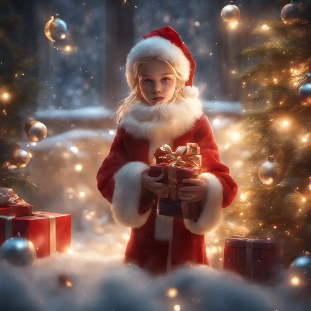 A Christmas Miracle, 8k, Highly Detailed, Magical, Stunning, Photo Realistic, Sharp Focus, Volumetric Lighting, Fantasy by Stanley Artgerm Lau