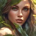 Closeup of a gorgeous female in foliage and the style of stefan kostic, 8k, High Definition, Digital Illustration, Bokeh effect, Photo Realistic, Sharp Focus by Stanley Artgerm Lau