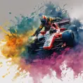 Silhouette of Senna emerging from the fog of war, ink splash, Highly Detailed, Vibrant Colors, Ink Art, Fantasy, Dark by Stanley Artgerm Lau