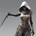 Veiled Assassin with daggers, 8k, Highly Detailed, Artstation, Illustration, Sharp Focus, Unreal Engine, Volumetric Lighting, Concept Art