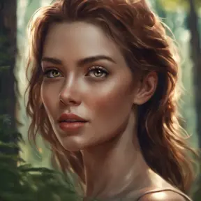 Closeup of a gorgeous female in a forest in the style of stefan kostic, 8k, High Definition, Digital Illustration, Bokeh effect, Photo Realistic, Sharp Focus by Stanley Artgerm Lau