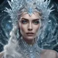 Alluring highly detailed matte portrait of a beautiful ice queen in the style of Stefan Kostic, 8k, High Definition, Highly Detailed, Intricate, Half Body, Realistic, Sharp Focus, Fantasy, Elegant