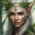 Closeup of a beautiful female fantasy forest elf, Highly Detailed, Intricate, Epic, Digital Painting, Realistic, Smooth, Volumetric Lighting, Concept Art, Elegant