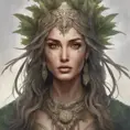 Alluring highly detailed matte portrait of beautiful female druid in the style of Stefan Kostic, 8k, High Definition, Highly Detailed, Intricate, Half Body, Realistic, Sharp Focus, Fantasy, Elegant