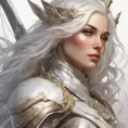 Alluring highly detailed matte portrait of a beautiful white haired paladin girl in the style of Stefan Kostic, 8k, High Definition, Highly Detailed, Intricate, Half Body, Realistic, Sharp Focus, Fantasy, Elegant by Stanley Artgerm Lau, Alphonse Mucha, Greg Rutkowski