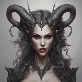 Alluring highly detailed matte portrait of a beautiful succubus in the style of Stefan Kostic, 8k, High Definition, Highly Detailed, Intricate, Half Body, Realistic, Sharp Focus, Fantasy, Elegant