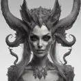 Alluring highly detailed matte portrait of a beautiful succubus in the style of Stefan Kostic, 8k, High Definition, Highly Detailed, Intricate, Half Body, Realistic, Sharp Focus, Fantasy, Elegant