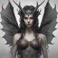 Alluring highly detailed matte portrait of a beautiful winged succubus in the style of Stefan Kostic, 8k, High Definition, Highly Detailed, Intricate, Half Body, Realistic, Sharp Focus, Fantasy, Elegant