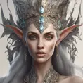 Alluring highly detailed matte portrait of a beautiful elf queen in the style of Stefan Kostic, 8k, High Definition, Highly Detailed, Intricate, Half Body, Realistic, Sharp Focus, Fantasy, Elegant