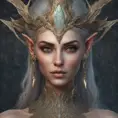 Alluring highly detailed matte portrait of a beautiful elf queen in the style of Stefan Kostic, 8k, High Definition, Highly Detailed, Intricate, Half Body, Realistic, Sharp Focus, Fantasy, Elegant