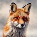 A red fox sniffing the wind, its muzzle raised upwards, eyes closed, 8k, Highly Detailed, Photo Realistic, Romantic