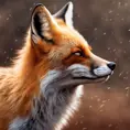 A red fox sniffing the wind, its muzzle raised upwards, eyes closed, 8k, Highly Detailed, Photo Realistic, Romantic
