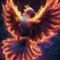 The Nebula Phoenix is a cosmic bird with wings that resemble swirling galaxies. Witness the physics of space and time as it flaps through the digital cosmos, Unreal Engine, Volumetric Lighting, Vibrant Colors