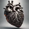 Heart made of smoke, 8k, Intricate Details, Trending on Artstation, Volumetric Lighting