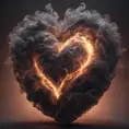 Heart made of smoke, 8k, Intricate Details, Trending on Artstation, Volumetric Lighting