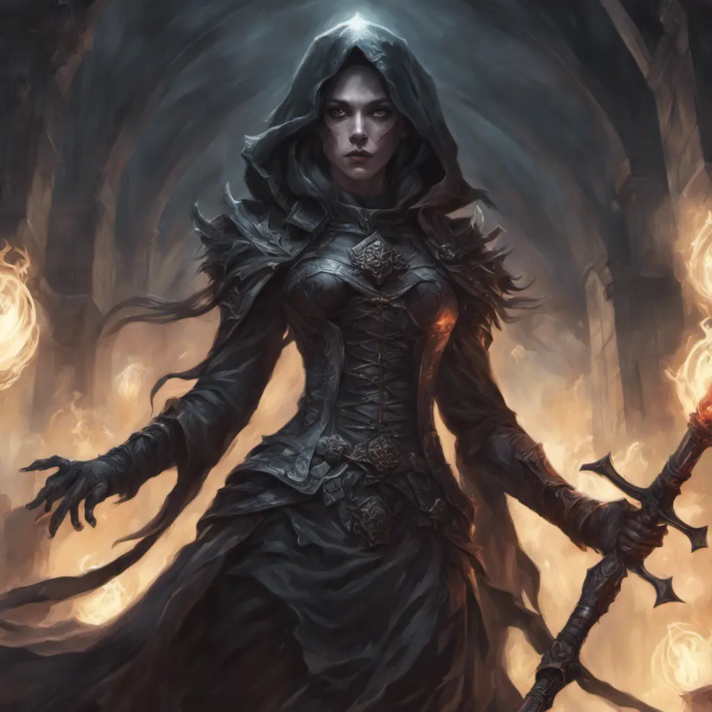 Necromancer in a haunted battlefield, Highly Detailed, Intricate, Gothic, Volumetric Lighting, Fantasy, Dark by Stanley Artgerm Lau