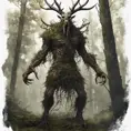 Leshen is a powerful, man-eating creature that dwells in the forests. It is a sorcerer with the ability to control the roots of the trees and use them to bind and capture its prey. The Leshen is ancient, with origins that are shrouded in mystery. , 8k, Gothic and Fantasy, Elden Ring, Photo Realistic, Dynamic Lighting