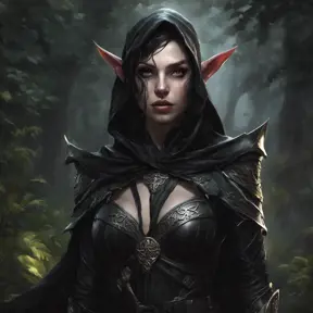 Dungeons and dragons forest elf character full body portrait, white skin, dark gothic black armor, wearing a black veil, dramatic light, dungeon background, 8k, Gothic and Fantasy, Elden Ring, Photo Realistic, Dynamic Lighting by Stanley Artgerm Lau, Greg Rutkowski