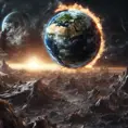 Earth going through cycles of creation and destruction, 8k
