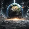 Earth going through cycles of creation and destruction, 4k