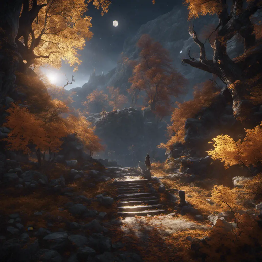 Portrait of a fall we felled in the moonlight, Highly Detailed, Intricate, Cinematic Lighting, Unreal Engine, Radiant, Fantasy