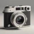A digital camera designed by Dieter Rams. Intricate details, 8k, Highly Detailed, Vintage Illustration, Sharp Focus, Smooth, Octane Render