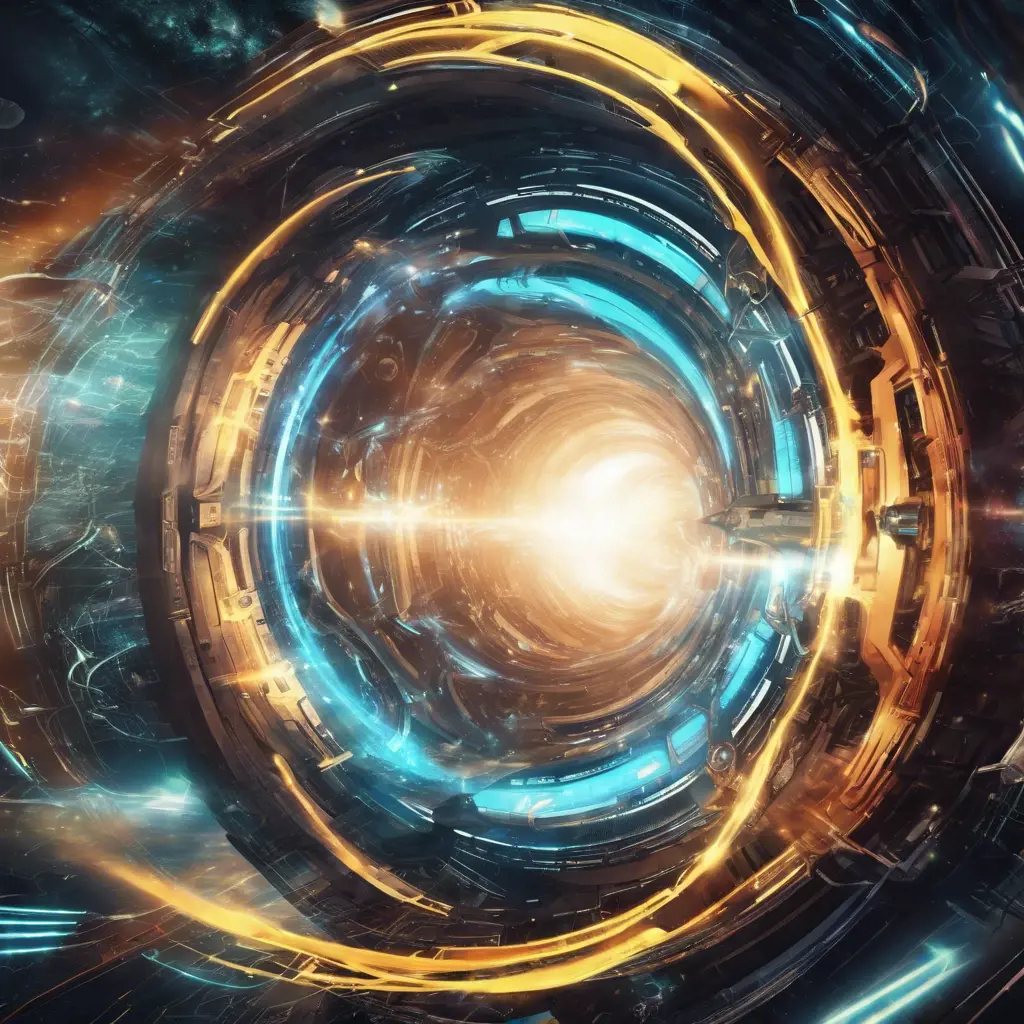 Time jumping through an inter dimensional portal, Futuristic, Sci-Fi