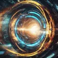 Time jumping through an inter dimensional portal, Futuristic, Sci-Fi