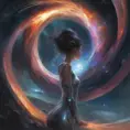 Multiple universes clashing with a black hole, Atmospheric, Stunning by Stanley Artgerm Lau