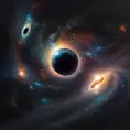 Multiple universes clashing with a black hole, Atmospheric, Stunning by Stefan Kostic