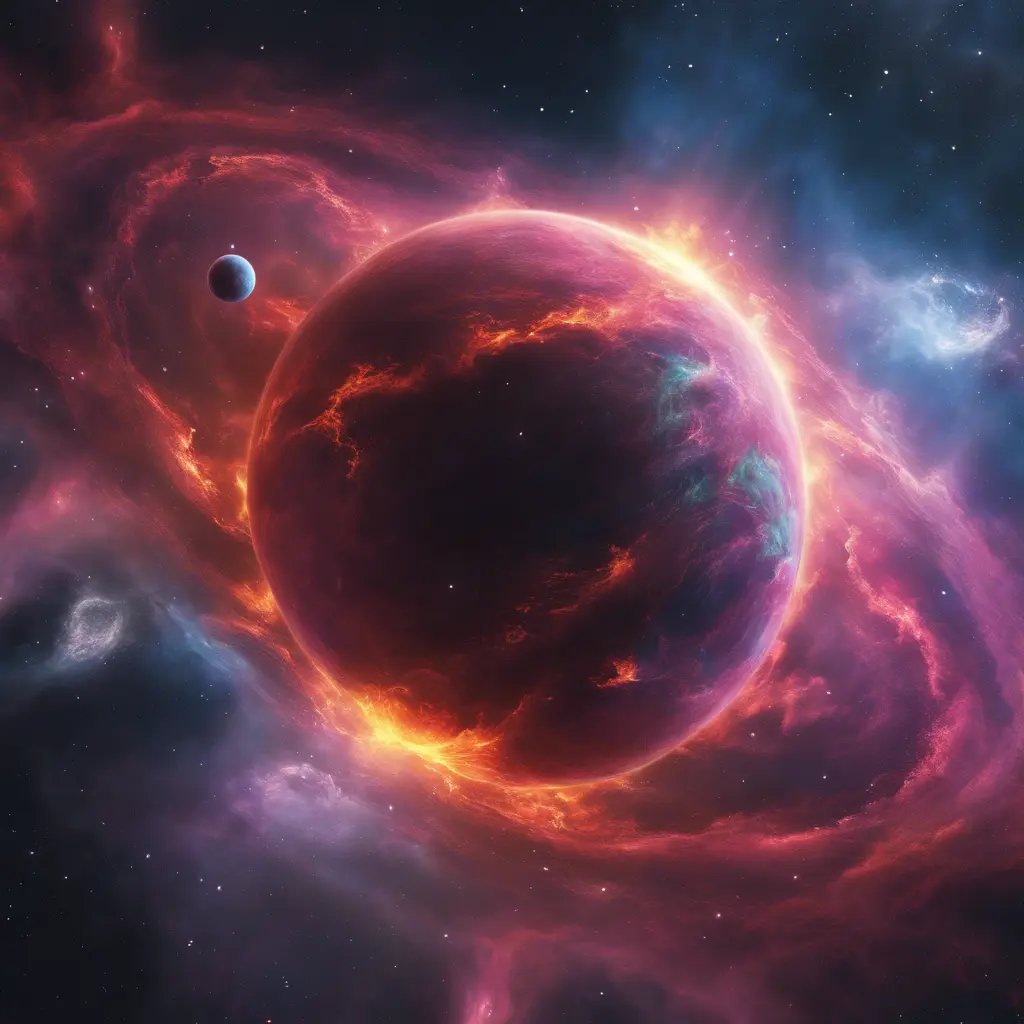 Vibrant nebula with majestic planets of the wind, 8k, Award-Winning, Highly Detailed, Beautiful, Epic, Octane Render, Unreal Engine, Radiant, Volumetric Lighting by Greg Rutkowski