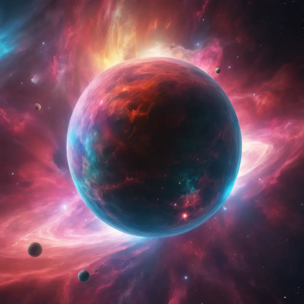 Vibrant nebula with majestic planets of the wind, 8k, Award-Winning, Highly Detailed, Beautiful, Epic, Octane Render, Unreal Engine, Radiant, Volumetric Lighting by Greg Rutkowski