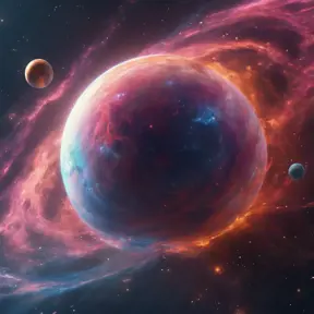 Vibrant nebula with majestic planets of the wind, 8k, Award-Winning, Highly Detailed, Beautiful, Epic, Octane Render, Unreal Engine, Radiant, Volumetric Lighting by Stefan Kostic