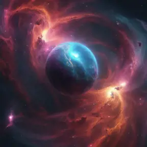 Vibrant nebula with majestic planets of the wind, 8k, Award-Winning, Highly Detailed, Beautiful, Epic, Octane Render, Unreal Engine, Radiant, Volumetric Lighting by Stefan Kostic