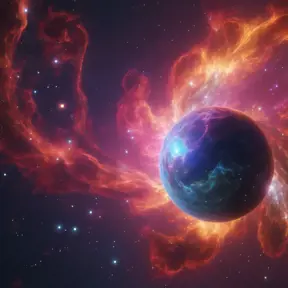 Vibrant nebula with majestic planets of the wind, 8k, Award-Winning, Highly Detailed, Beautiful, Epic, Octane Render, Unreal Engine, Radiant, Volumetric Lighting